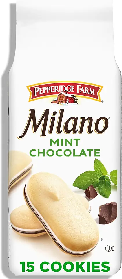 Pepperidge Farm Milano Mint Chocolate Cookies, 7 OZ Bag (15 Cookies)