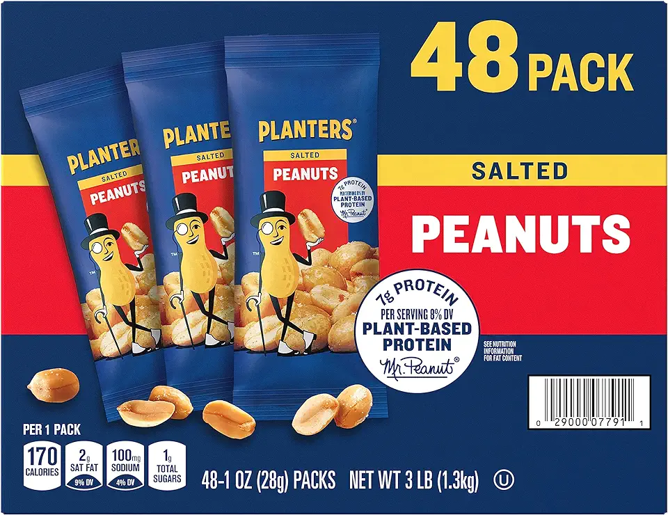 Planters Salted Peanuts (48 1-ounce packs)