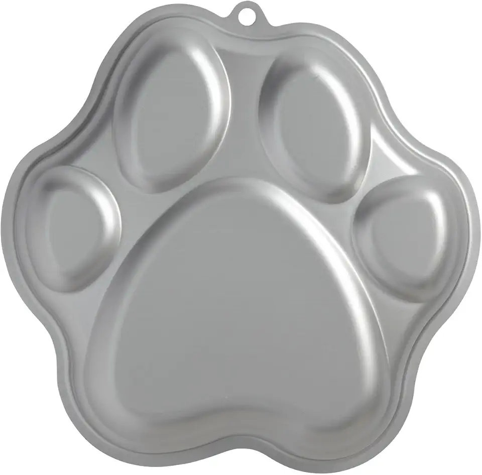 Wilton Paw Print Cake Pan, Silver, Aluminum