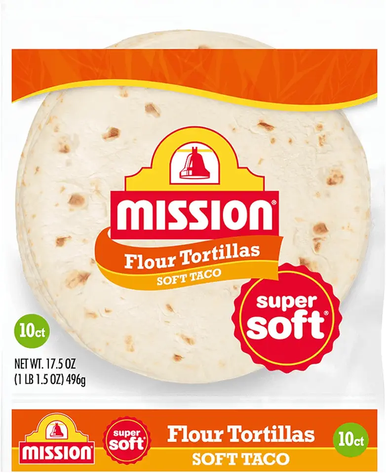 Mission Soft Taco Flour Tortillas, Medium Size, 10 Count, Trans Fat Free