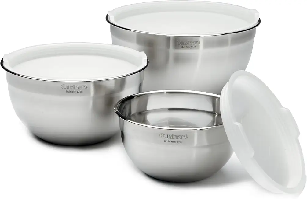 Cuisinart Mixing Bowl Set, Stainless Steel, 3-Piece, CTG-00-SMB