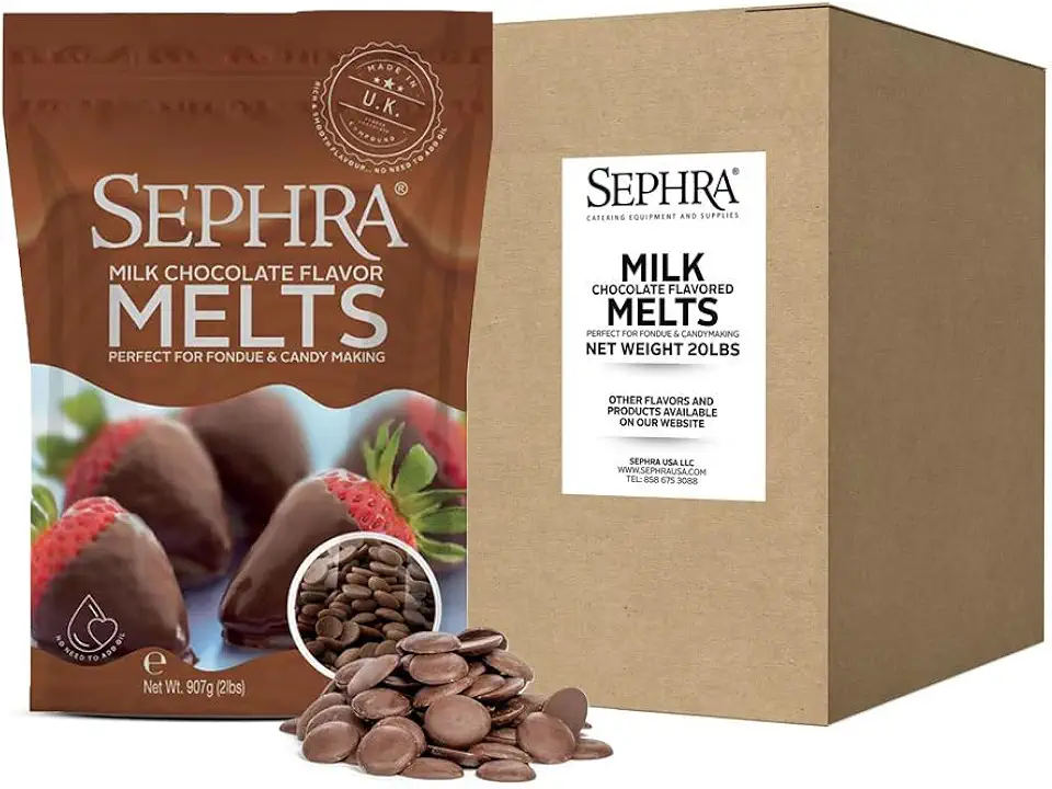 Sephra Fountain-ready Milk Chocolate Flavor Melts - 20lb Case