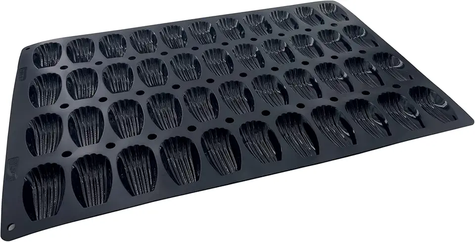 de Buyer MOUL’FLEX PRO Madeleine Silicone Mold - Creates 44 Madeleines - Easy to Use &amp; Clean - Dishwasher &amp; Freezer Safe