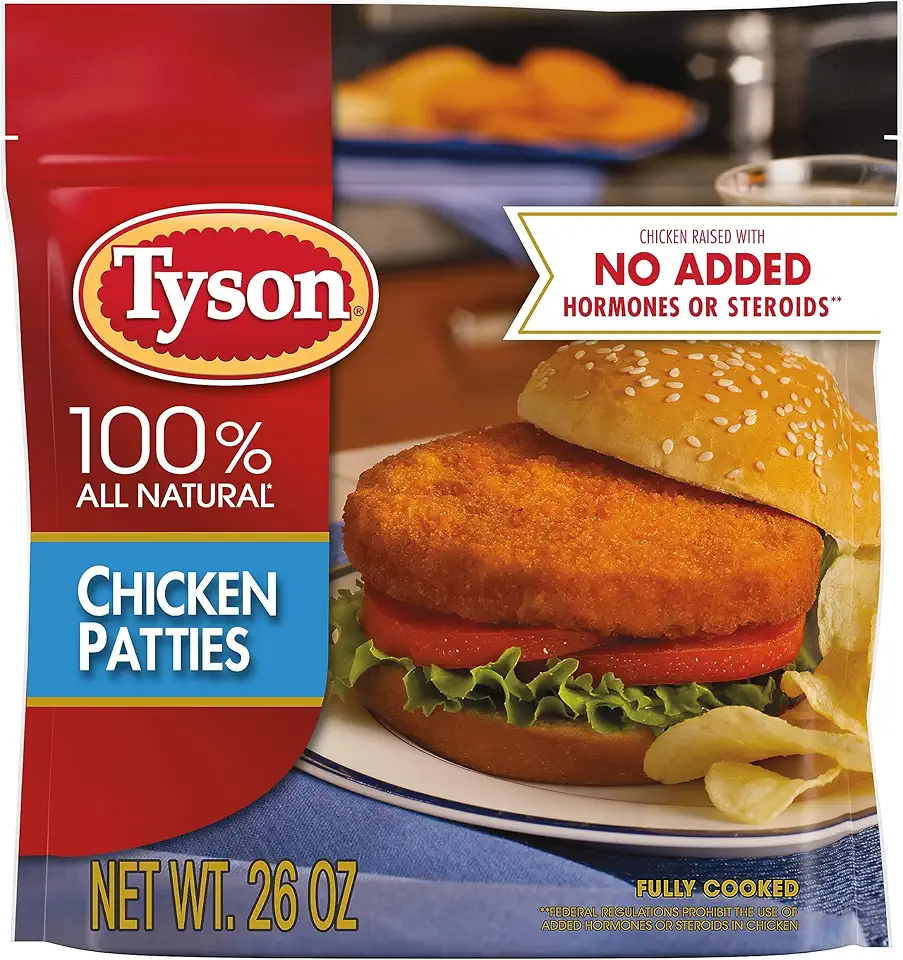 Tyson Fully Cooked Chicken Patties, 26 oz. (Frozen)