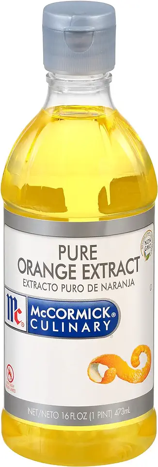 McCormick Culinary Pure Orange Extract, 16 fl oz - One 16 Fluid Ounce Bottle of Orange Flavoring for Baking, Cakes, Cookies, Fillings and Drinks