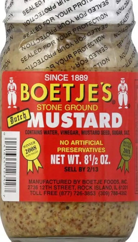 Boetje Foods Inc. Mustard, Dutch, 8.50 Ounce (Pack of 6)