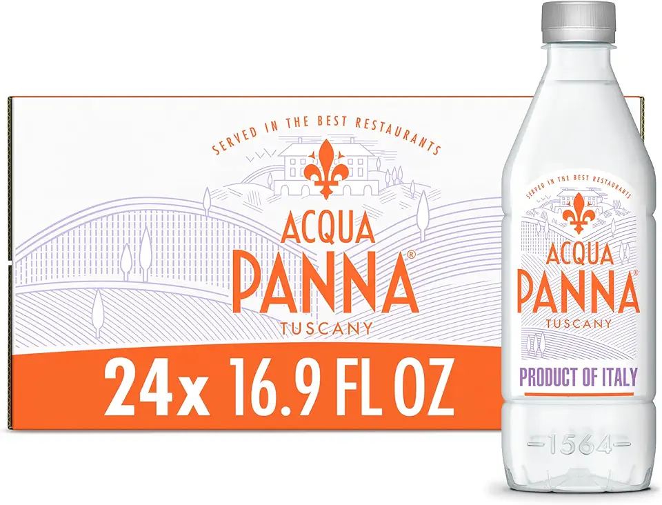 Acqua Panna Natural Spring Water, 16.9 Fl. Oz. Plastic Bottles, Pack of 24