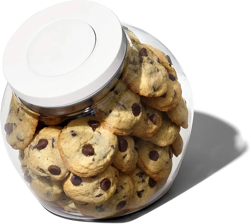 OXO Good Grips 3.0 Qt POP Medium Cookie Jar - Airtight Food Storage - for Snacks and More, White and Clear