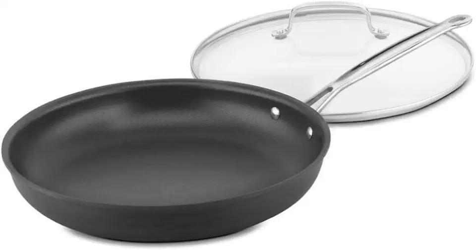 Cuisinart 12-Inch Skillet, Nonstick-Hard-Anodized with Glass Cover, 622-30GP1