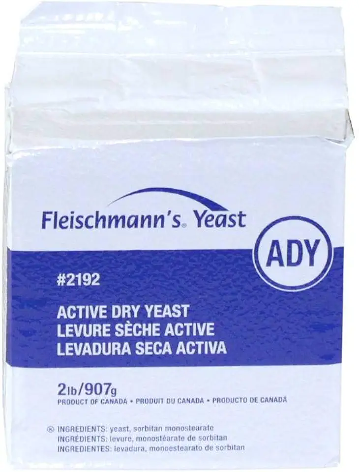 Fleischmanns Dry Active Baking Yeast 12 Case 2 Pound