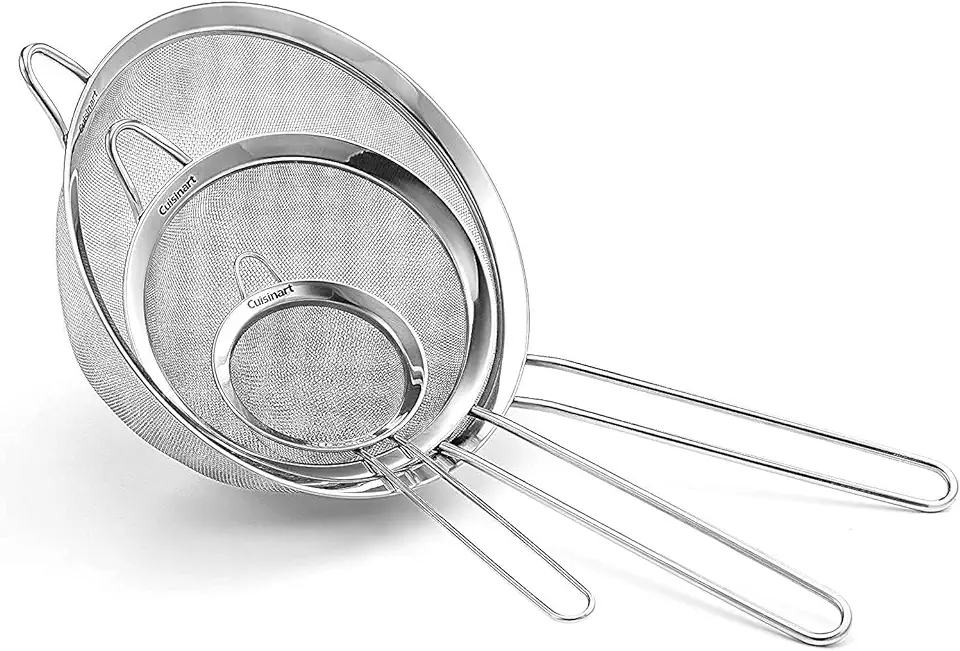 Cuisinart Mesh Strainers, 3 Count (Pack of 1) Set, CTG-00-3MS Silver