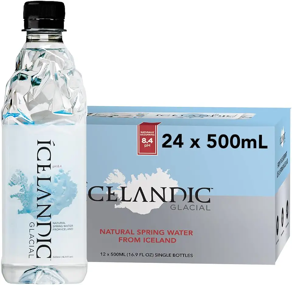 Icelandic Glacial Natural Spring Alkaline Water, 16.9 Fl Oz (Pack of 24)