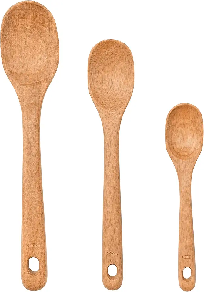 OXO Good Grips 3-Piece Wooden Spoon Set,Brown