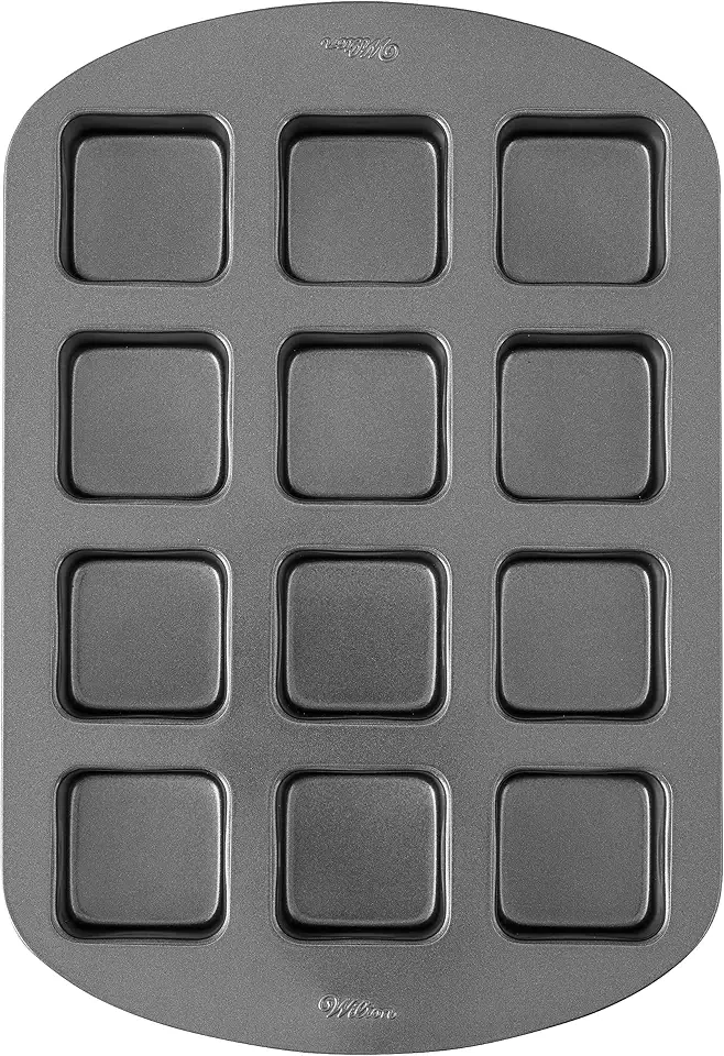 Wilton Perfect Results Premium Non-Stick Bar Baking Pan, 12-Cavity, Steel