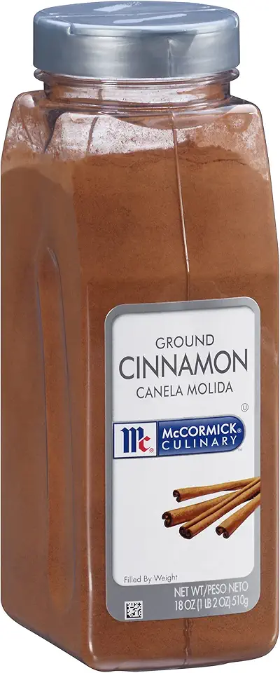 McCormick Culinary Ground Cinnamon, 18 oz - One 18 Ounce Container of Pure Ground Cinnamon Powder Perfect for Professional Use and Baking Cakes, Cookies, Pies, Custards, and Puddings