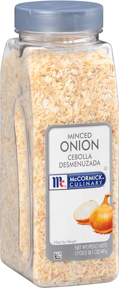 McCormick Culinary Minced Onion, 17 oz - One 17 Ounce Container of Dried Minced Onion Flakes, Perfect for Soups, Sauces, Meatballs, Relishes and Casseroles