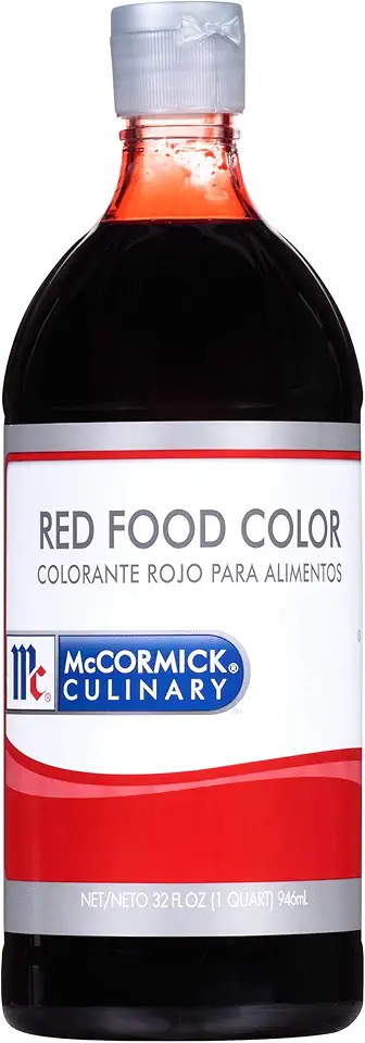 McCormick Culinary Red Food Coloring, 32 fl oz - One 32 Fluid Ounce Bottle of Red Food Dye With Rich Red Color Perfect for Red Velvet Cakes, Frosting, Icing, Cookies and More