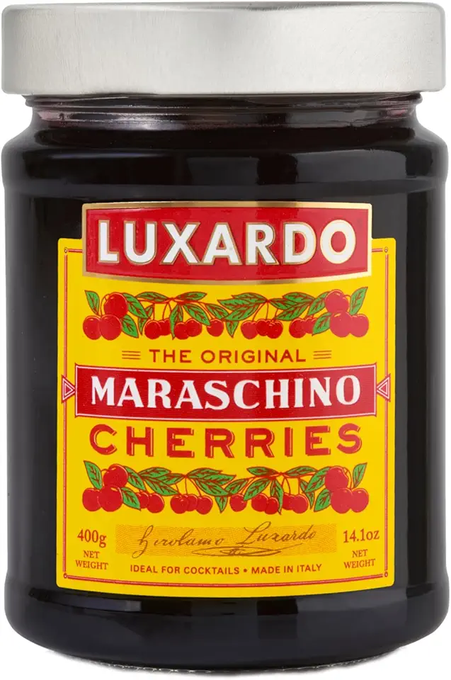 Luxardo The Original Maraschino Cherries | Gourmet Italian Maraschino Cherries | Ideal for Cocktails and Desserts, 400g Jar