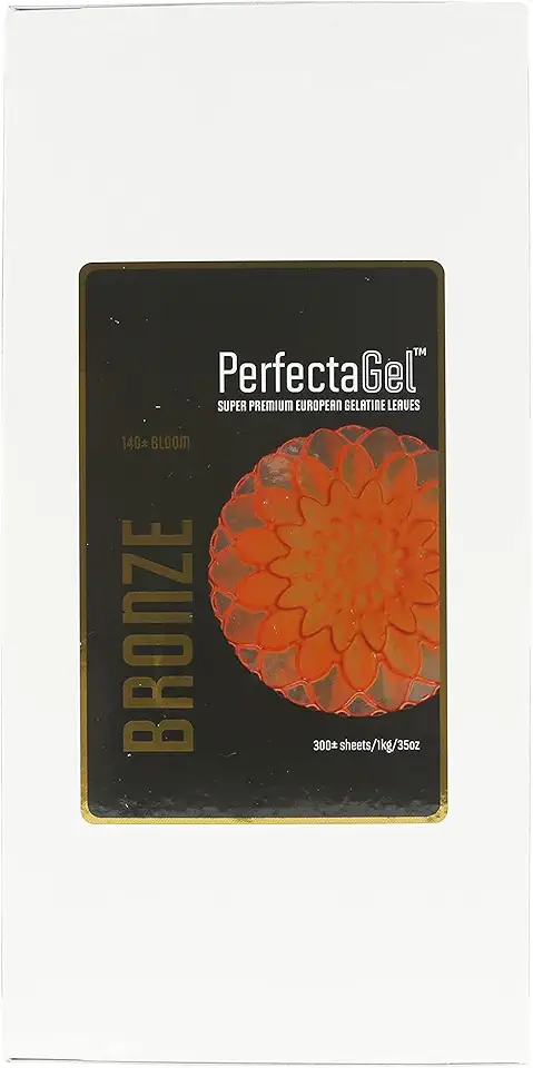 PerfectaGel Bronze Gelatin Sheets (140 Bloom) - 1kg [300 sheets]