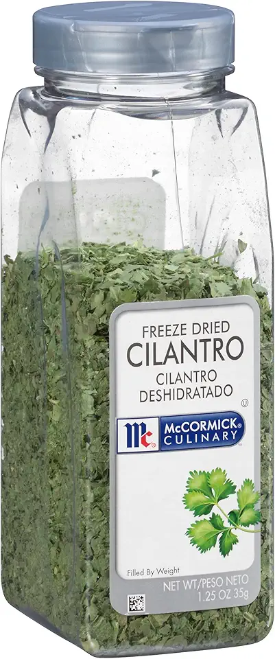 McCormick Culinary Freeze Dried Cilantro, 1.25 oz - One 1.25 Ounce Container of Dried Cilantro Leaves for a Citrus-Like Flavor, Best for Mexican Cuisine, Salads, Guacamole and More