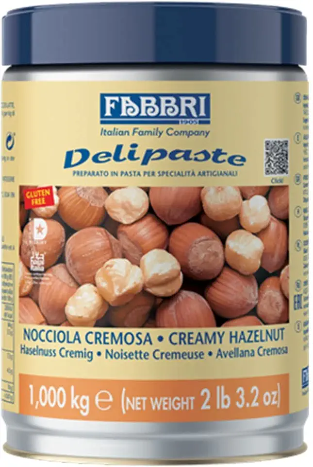 Fabbri Delipaste Creamy Hazelnut, Flavoring Compound for Gelato, Ice Cream, Soft Serve, Pastry and Confectionary - 1 Tin of 2.2 lb