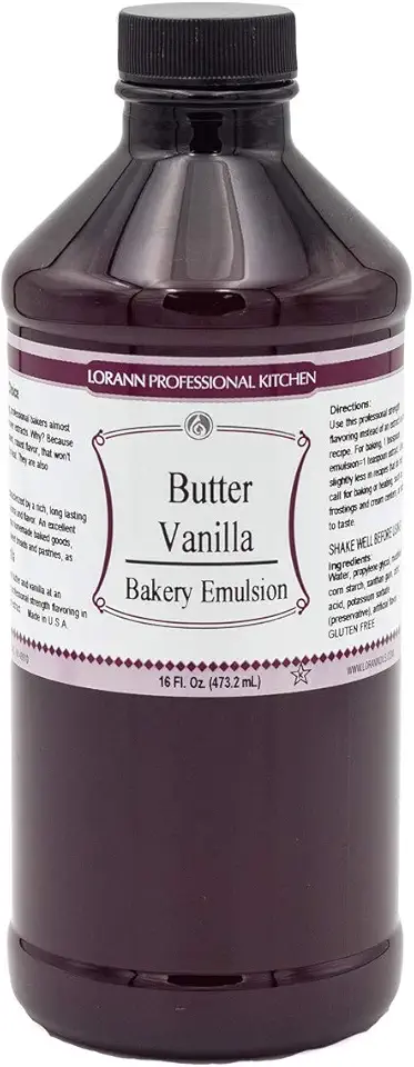 LorAnn Butter Vanilla Bakery Emulsion, 16 ounce bottle