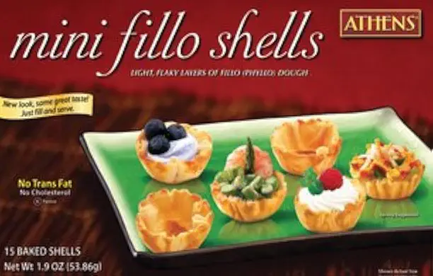 Athens Foods Mini Fillo Shell, 1.9 Ounce -- 12 per case.