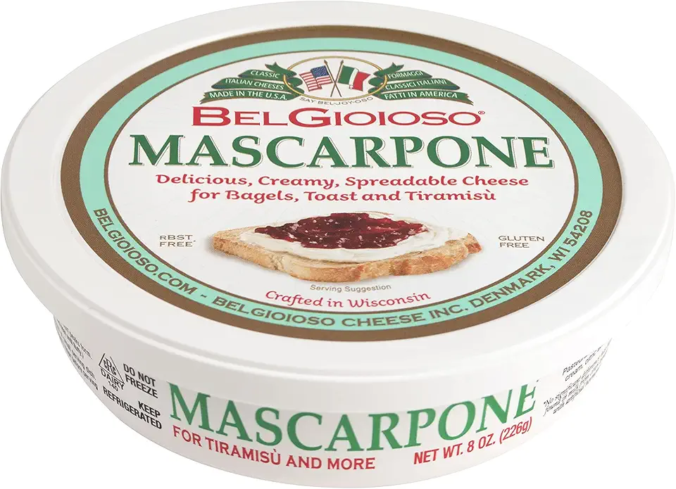 BelGioioso Mascarpone Cheese, 8 Ounce Cup - 12 per case.