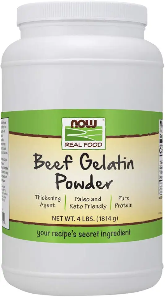 NOW Foods, Beef Gelatin Powder, Natural Thickening Agent, Source of Protein, 4-Pound