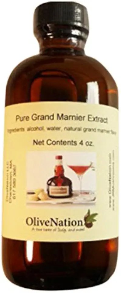 OliveNation Grand Marnier Flavor, Non-Alcoholic Classic Orange Cognac Flavoring for Cooking, Baking, Sauces, Fillings, Ice Cream, Non-GMO, Gluten Free, Kosher, Vegan - 8 ounces