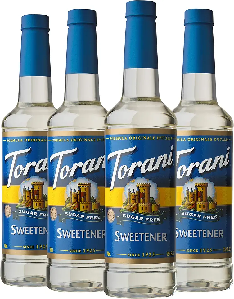 Torani Sugar Free Syrup, Sweetener, 25.4 Ounce (Pack of 4)