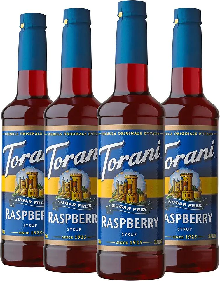 Torani Sugar Free Syrup, Raspberry, 25.4 Ounce (Pack of 4)