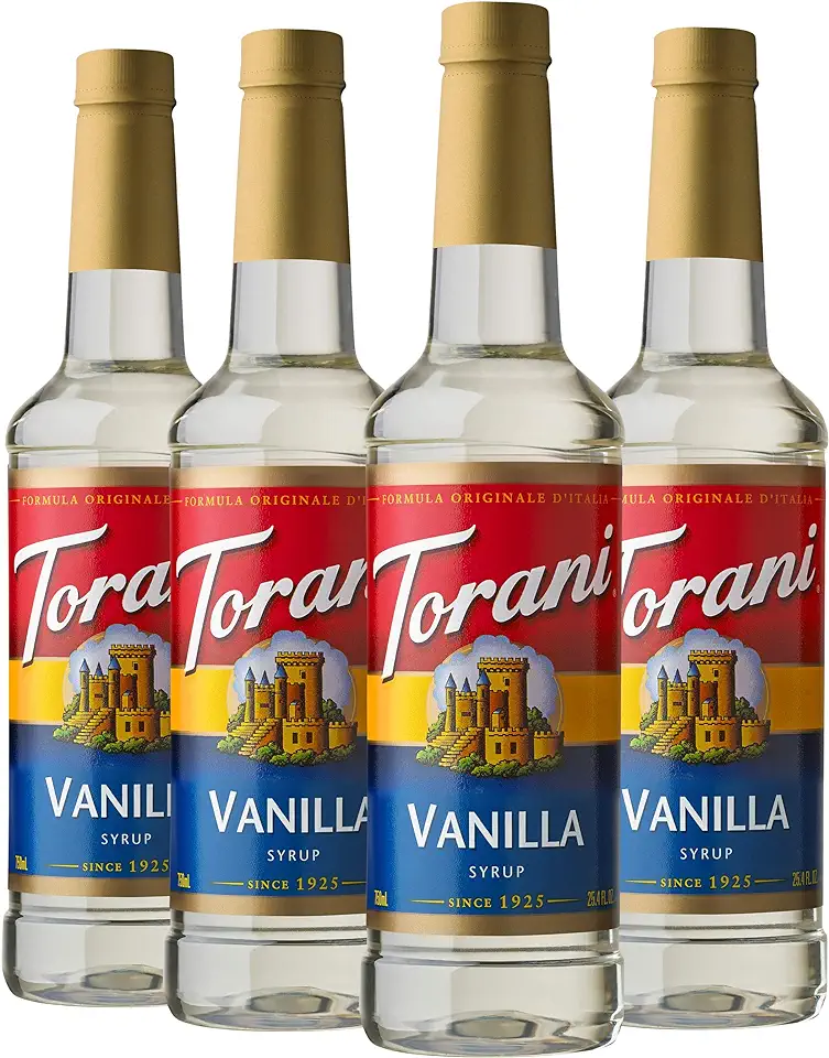 Torani Syrup, Vanilla, 25.4 Ounces (Pack of 4)