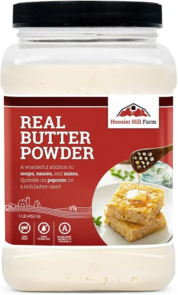 Hoosier Hill Farm Real Butter Powder, 1LB (Pack of 1)