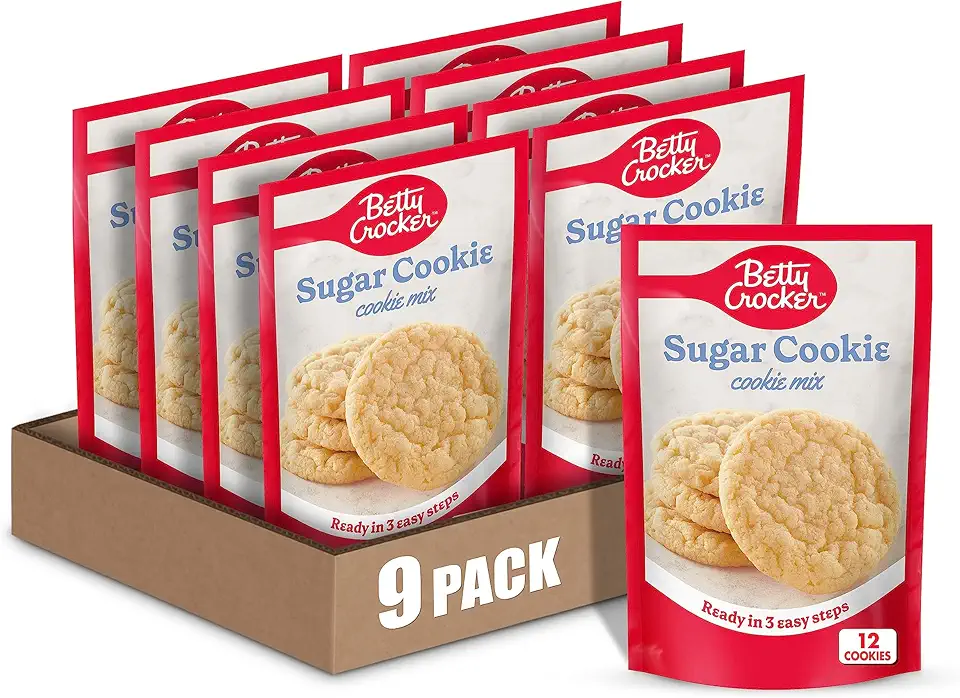 Betty Crocker Sugar Cookie Mix, Makes twelve (12) 2-inch Cookies, 6.25 oz. (Pack of 9)