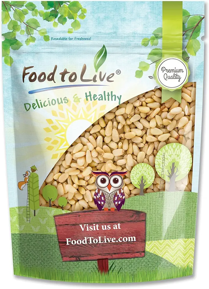 Food to Live - Pine Nuts, 5 Pounds Raw Pignolias, Kosher, Vegan