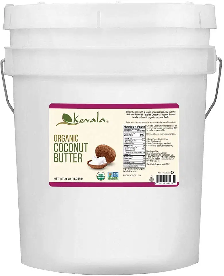 Kevala Organic Coconut Butter, 36 Pound, Bulk