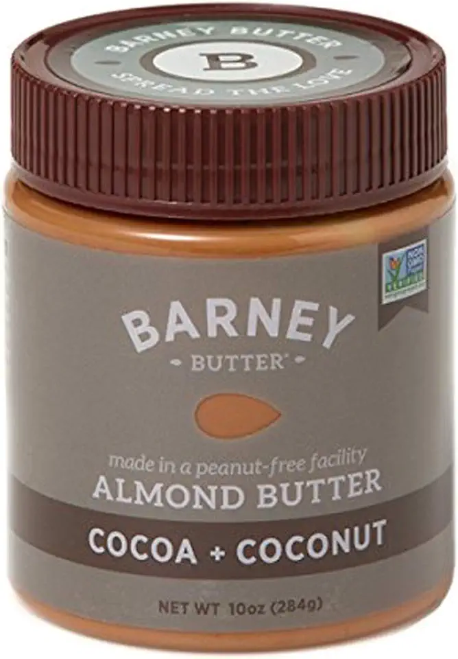 Barney Butter Almond Butter, Cocoa and Coconut, 10 Ounce Jar, Skin-Free Almonds, No Stir, Non-GMO, Gluten Free, Vegan