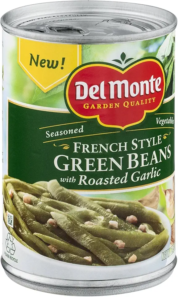 Del Monte, Seasoned French Style Green Beans with Garlic, 14.5oz Can (Pack of 6)