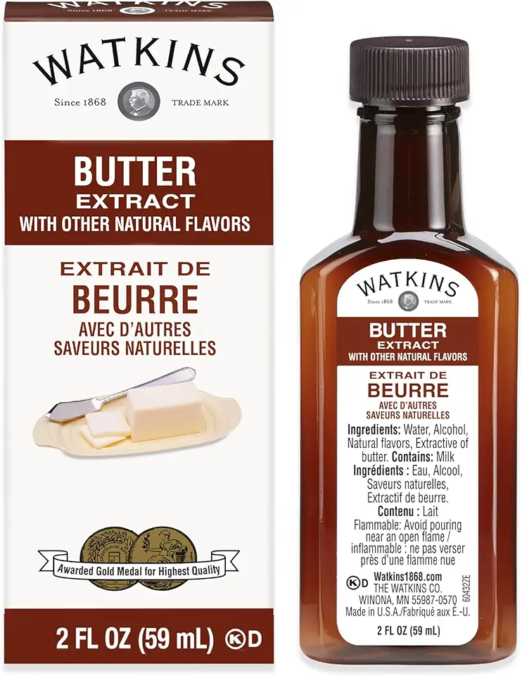 Watkins Butter Extract with Other Natural Flavors, 2 oz. Bottles, Pack of 6 (Packaging May Vary)