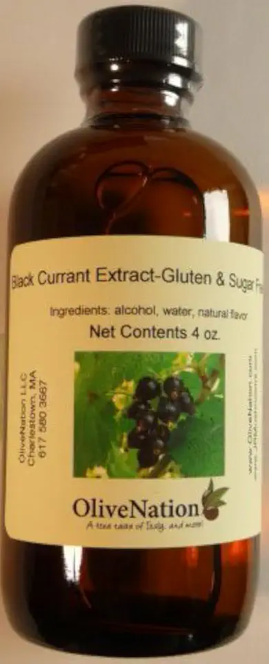 OliveNation Pure Blackcurrant Extract, Cassis Flavoring for Baking, Beverages, Deep Berry Flavor for Sweet or Savory Dishes, Non-GMO, Gluten Free, Kosher, Vegan - 4 ounces