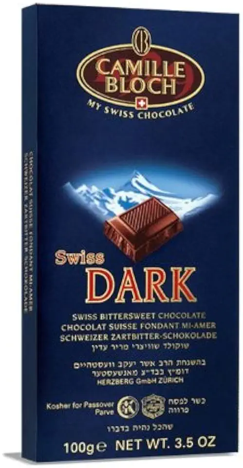 Swiss Dark Bittersweet Chocolate (Pack of 4) 100g 3.5oz each