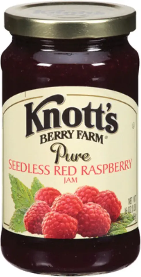 Knott&#x27;s Berry Farm, Seedless Raspberry Jam, 16oz Jar (Pack of 2)