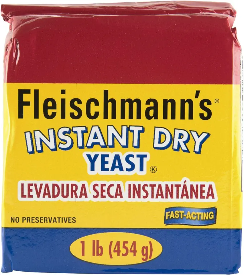 Fleischmann’s Yeast, Fleischmann’s Instant Dry Yeast, 16 Ounce - 1 Pack, Fast-Acting, Gluten Free, No Preservatives