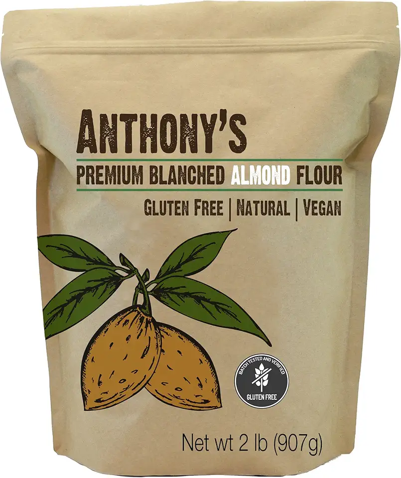 Anthony&#x27;s Blanched Almond Flour, 2 lb, Finely Ground, Gluten Free, Non GMO, Vegan, Keto Friendly