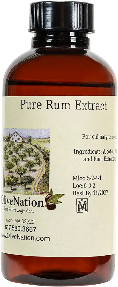 Rum Flavor - Caribbean Flavoring from Premium Rum Extractives for Baking and Cooking - Non-GMO - Gluten Free - Kosher - Vegan - 32 ounces