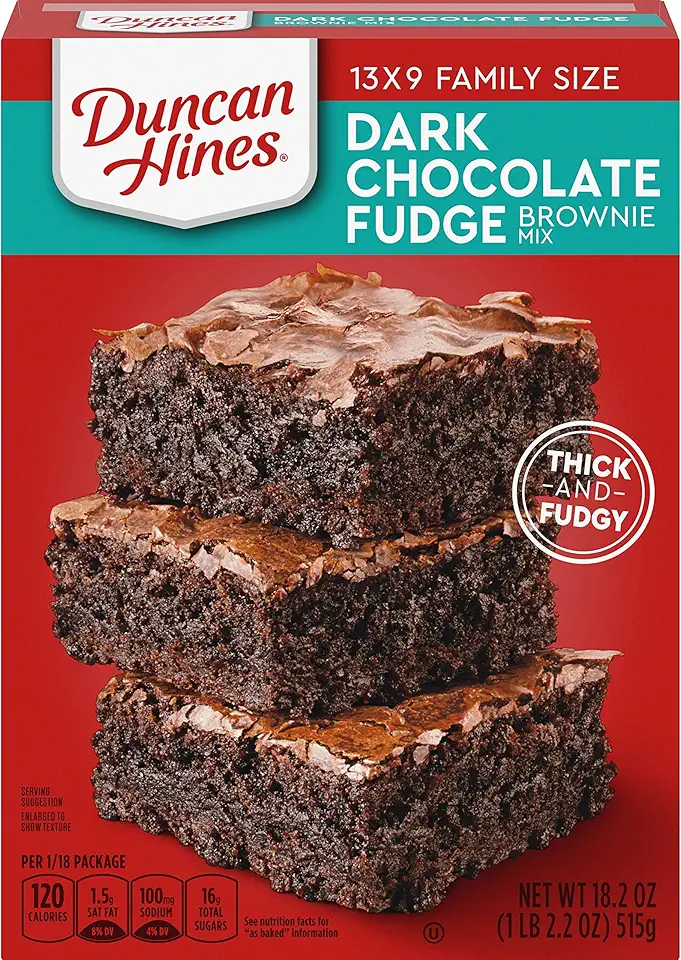 Duncan Hines Dark Chocolate Fudge Brownie Mix, 18.2 OZ