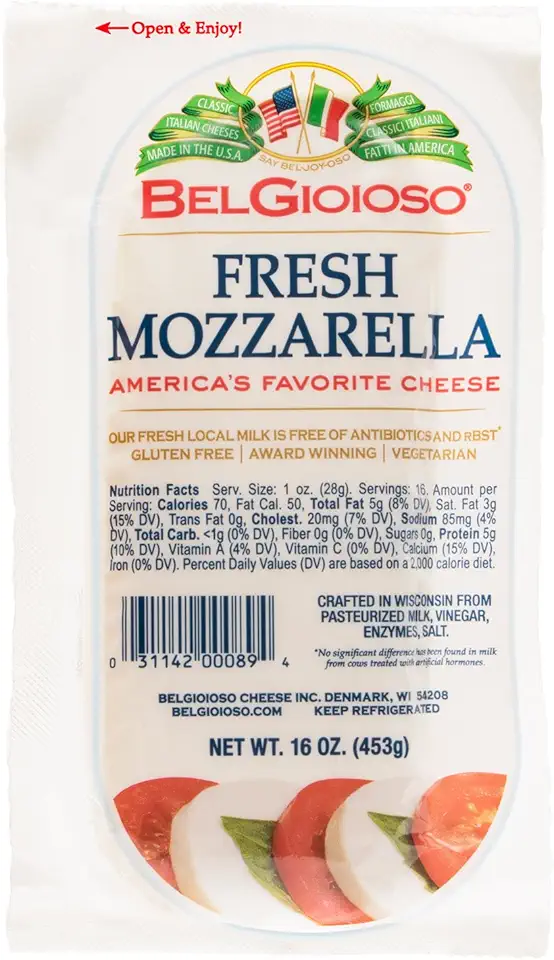 Belgioioso Fresh Mozzarella Unsliced Log, 16 oz