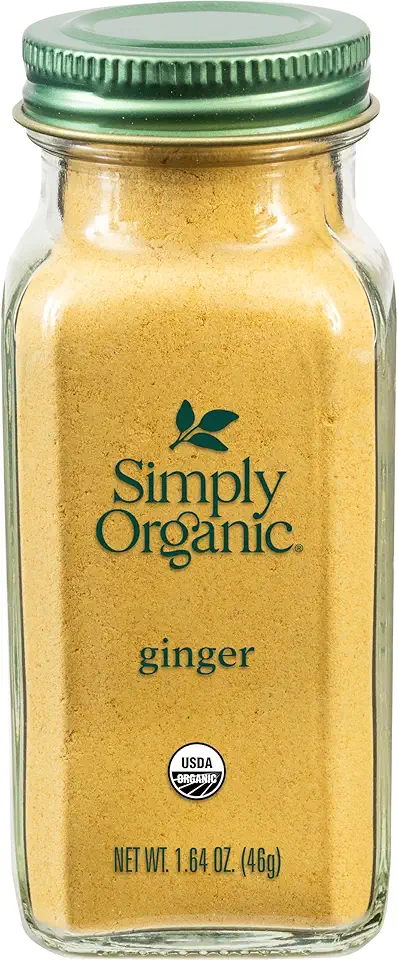 Simply Organic Ground Ginger Root, 1.64 Ounce, Non ETO, Non Irradiated, Non GMO, Complements Both Sweet &amp; Savory Dishes