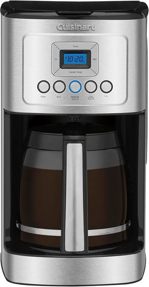 Cuisinart Coffee Maker, 14-Cup Glass Carafe, Fully Automatic for Brew Strength Control &amp; 1-4 Cup Setting, Stainless Steel, DCC-3200P1